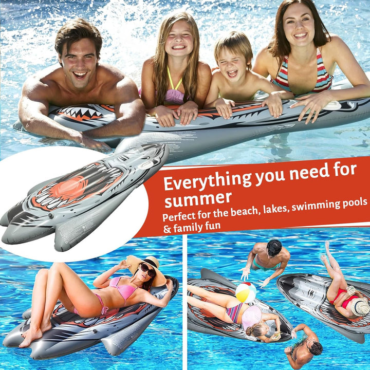 Haifisch-Schwimmkörper, Aufblasbarer Hai-Schwimmschwimmer, Pool-Party-Lounge-Spielzeug für Erwachsen