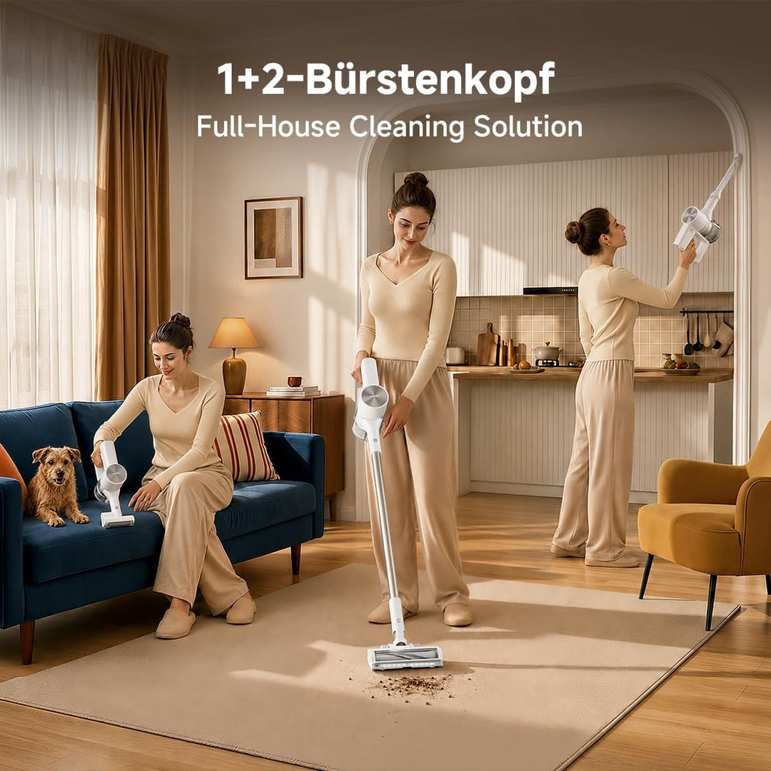 Xiaomi Vacuum Cleaner G20 – Leistungsstarker 150AW Akku-Staubsauger mit LED-Suchscheinwerfer, 12-Zyk