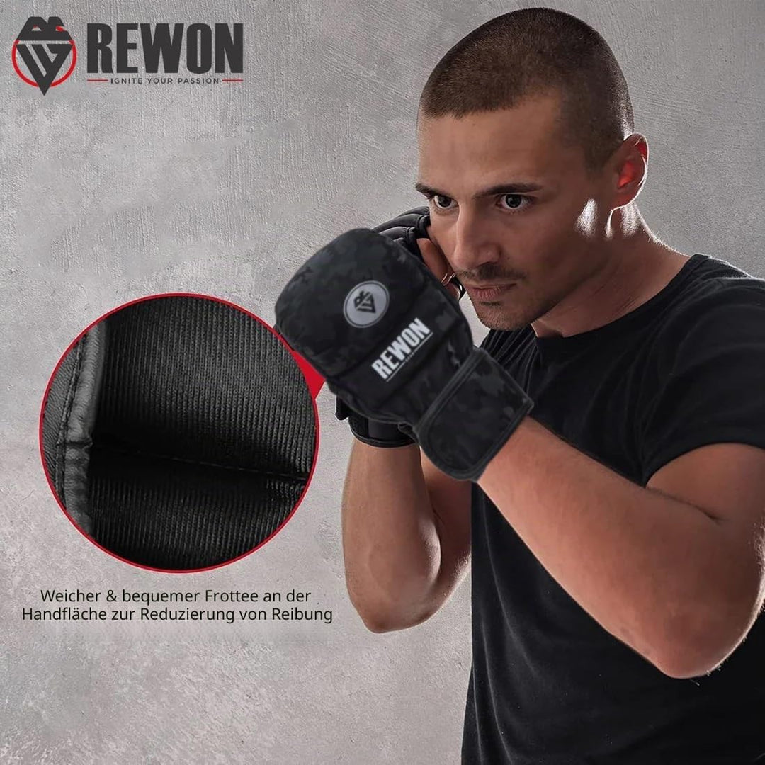 Rewon MMA Handschuhe - Sparring Grappling Handschuh - Hybrid Palm Martial Arts Fäustlinge Männer Fra