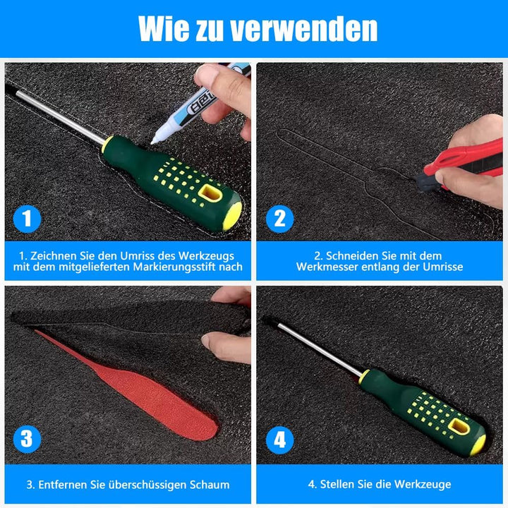 4 Stück 40x30x4cm Werkzeugkisten Schaumstoff Zuschnitt Polyethylenschaumstoff Schaumstoffeinlage Wer