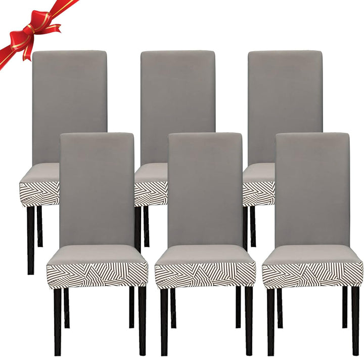 Jaotto Stuhlhussen 6 Stück Universal, Stuhlhusse Stretch 6er Set Moderne, Stuhlhussen Schwingstühle