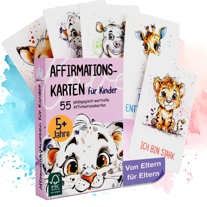 55 Affirmationskarten für Kinder - Selbstbewusstsein stärken Kinder - Achtsamkeit fördern Rosa, Rosa