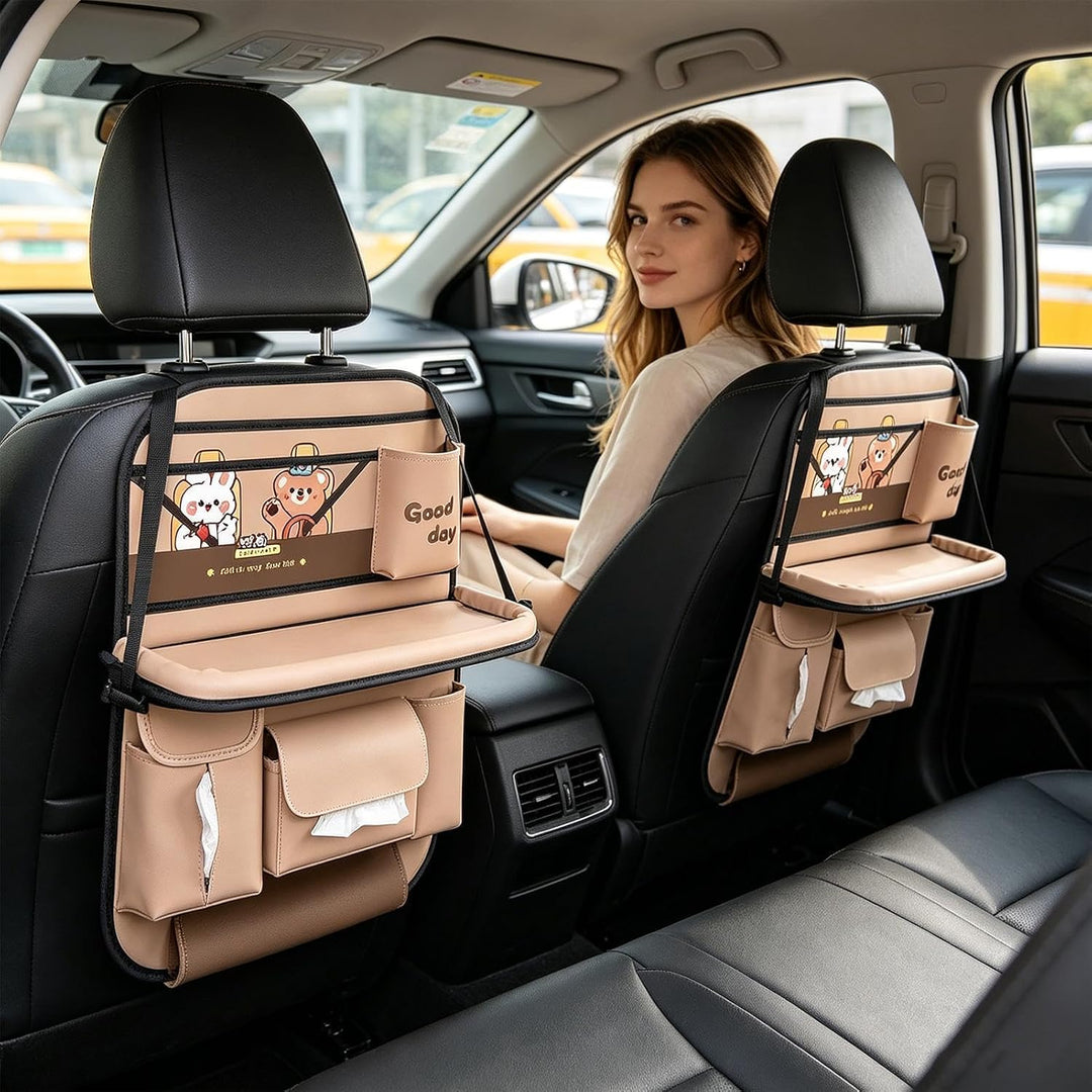 Rücksitz-Organizer für Kinder Multifunktionaler wasserdichter rutschfester | Reise-Autositz-Tablett