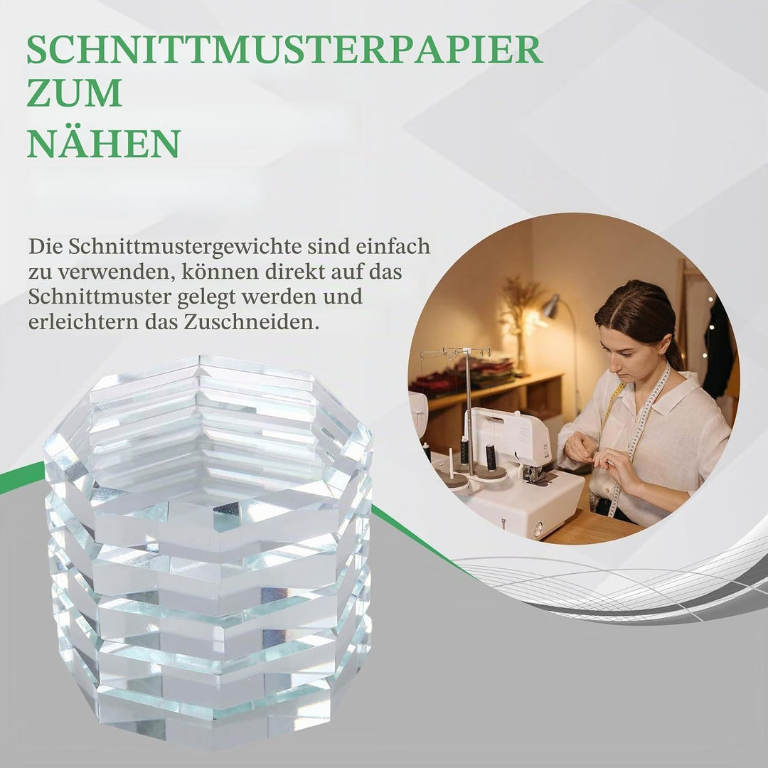 5 Stück Glas-Mustergewichte zum Nähen, Stoff-Nähgewichte, Stoff-Musterherstellung und Muster-Schnitt