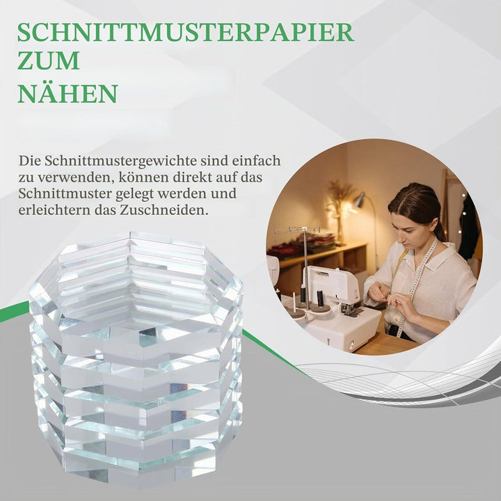 5 Stück Glas-Mustergewichte zum Nähen, Stoff-Nähgewichte, Stoff-Musterherstellung und Muster-Schnitt