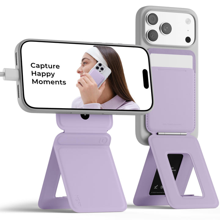 MOFT Handy Stativ für Smartphone, [Ultra Dünn & Tragbar] Faltebar MOVAS Veganes Leder Stativ für Mag
