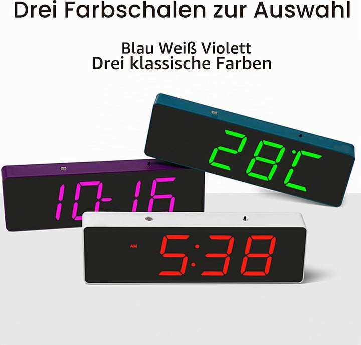 EIELE Digitaluhr Lötübungsset Vergrösserte Farb-LED-Anzeige Temperaturmessung Automatische Helligkei