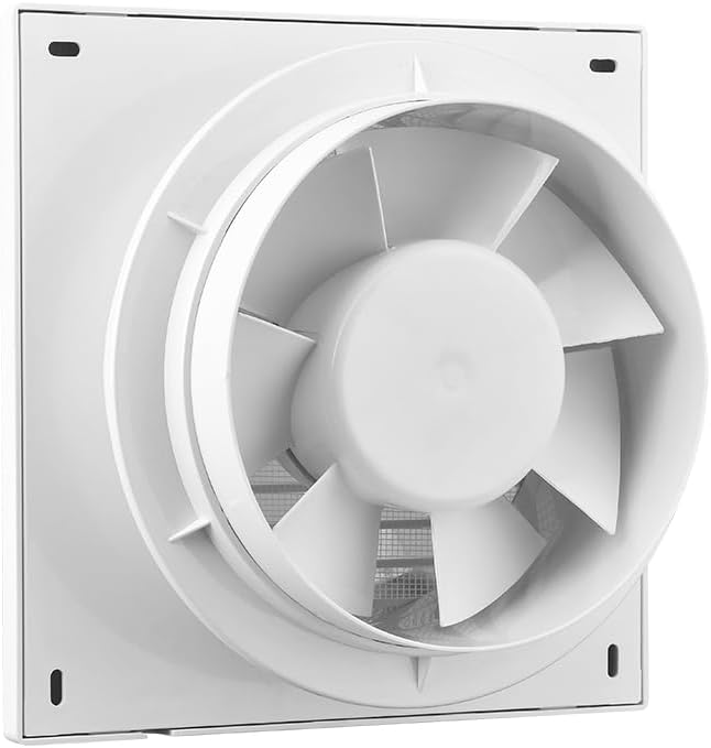 Braytron Badlüfter Wandlüfter WC Küche Ventilator Lüfter Ø150mm Leise 37dB Leistungsstark 260 m³/h E