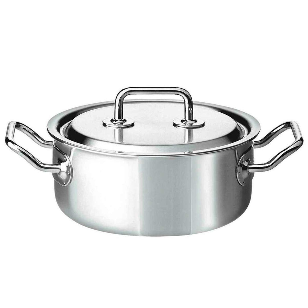 Spring 0415500620 Brigade Premium Bratentopf nieder mit Deckel, Edelstahl, silber, 15,2 x 27 x 29 cm