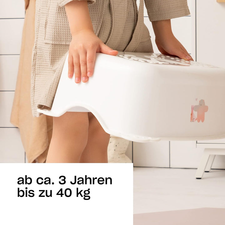 Hylat Baby Kinderhocker & Kindertoilettensitz Set - Rutschfester Tritthocker + Toilettenaufsatz für