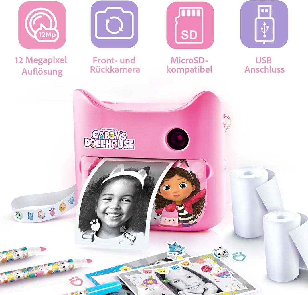 Canal Toys Photo Creator GAB005 - Gabby 12 MP Sofortbildkamera für Kinder - Kinderkamera mit LCD-Dis