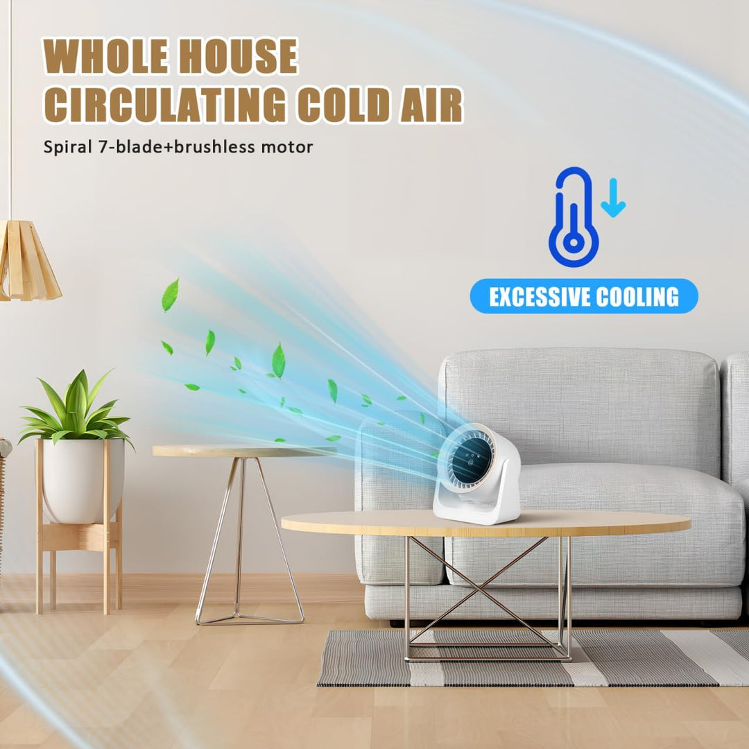 Cabilock USB Tischventilator mit Eispack Tragbarer Leiser mit Verstellbaren Geschwindigkeiten Schlaf