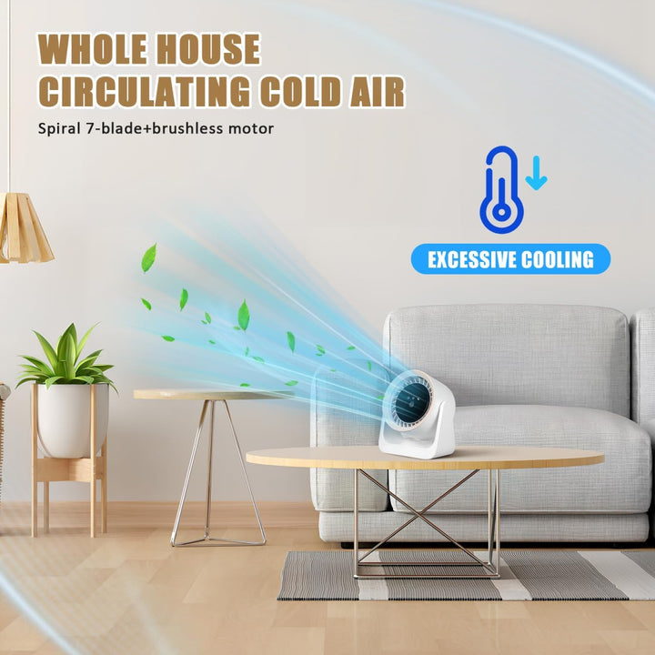 Cabilock USB Tischventilator mit Eispack Tragbarer Leiser mit Verstellbaren Geschwindigkeiten Schlaf