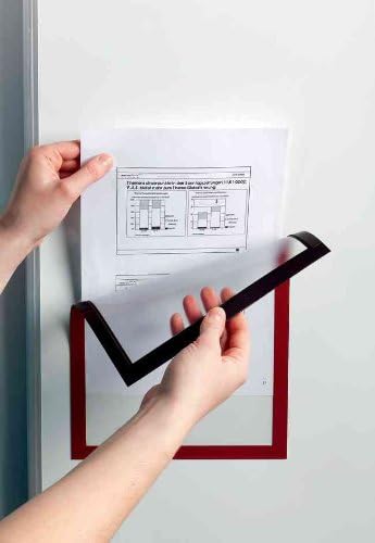 Durable Info-Rahmen Duraframe Magnetic (A4, Magnetrahmen für metallische Oberflächen) 5 Stück, orang