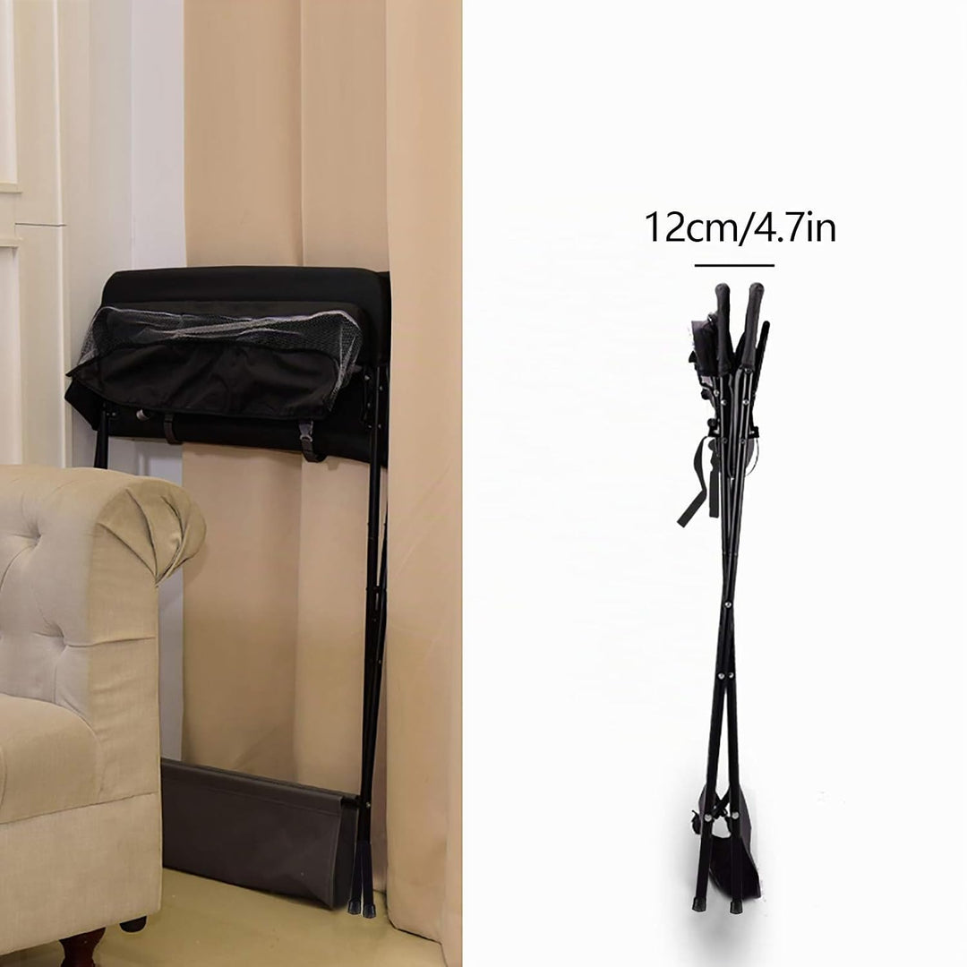 Wickeltisch Klappbar, Baby Wickelkombi Wickelkommode mit Handtuchhalter, Sicherheitsgurt &amp; Ablagefäc