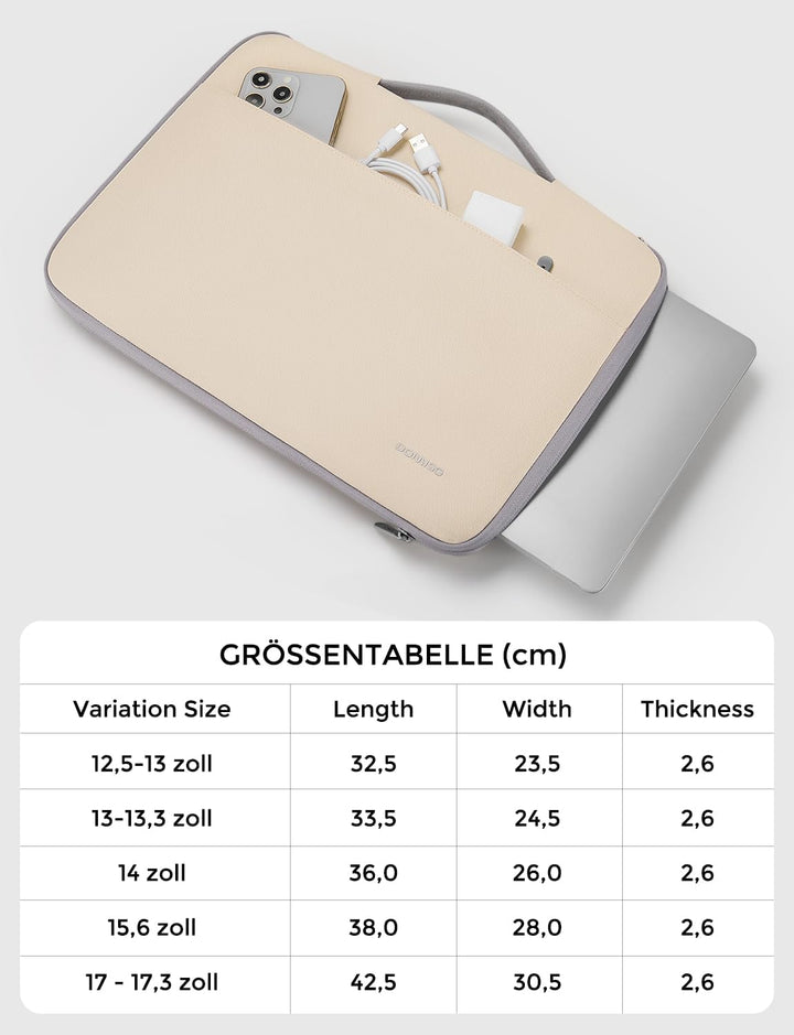 DOMISO 17 Zoll Wasserdicht Laptophülle Laptop Sleeve Case Notebook Hülle Tasche Schutzhülle für 17,3