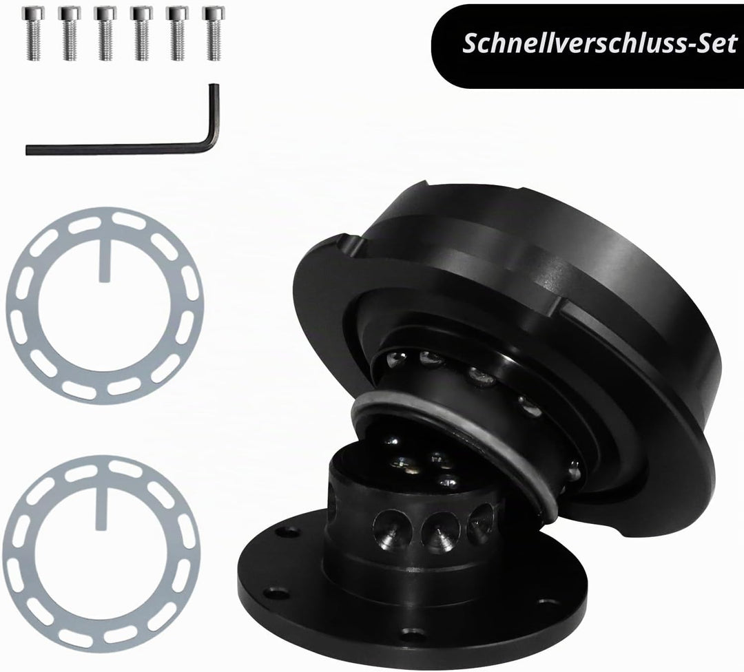 Acclcors Lenkrad Schnellspanner, Universal 6-Loch Snap Off Boss Kit für Rennen/Rallye/Motorsport (Ge