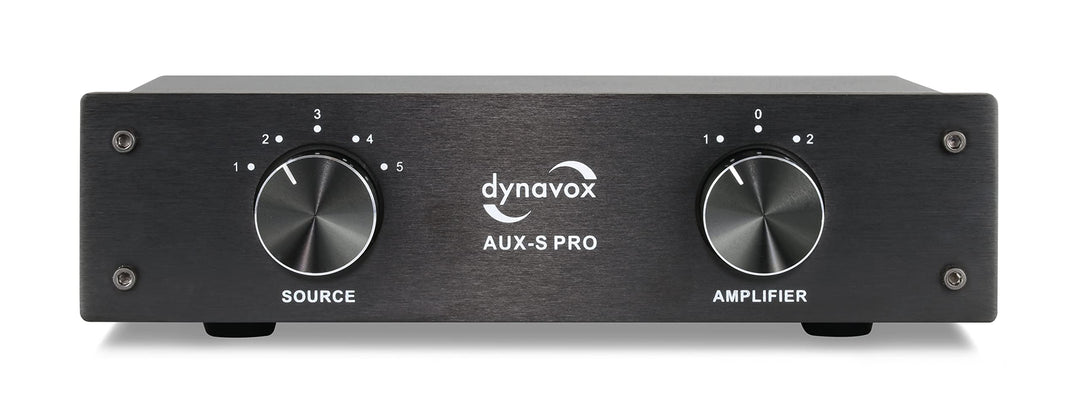 Dynavox AUX-S PRO, Eingangs-Erweiterungs-Umschalter mit 5 Cinch-Eingängen, Anschlüsse für Zwei Stere