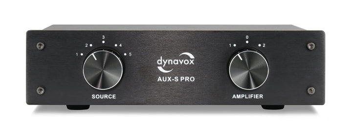 Dynavox AUX-S PRO, Eingangs-Erweiterungs-Umschalter mit 5 Cinch-Eingängen, Anschlüsse für Zwei Stere