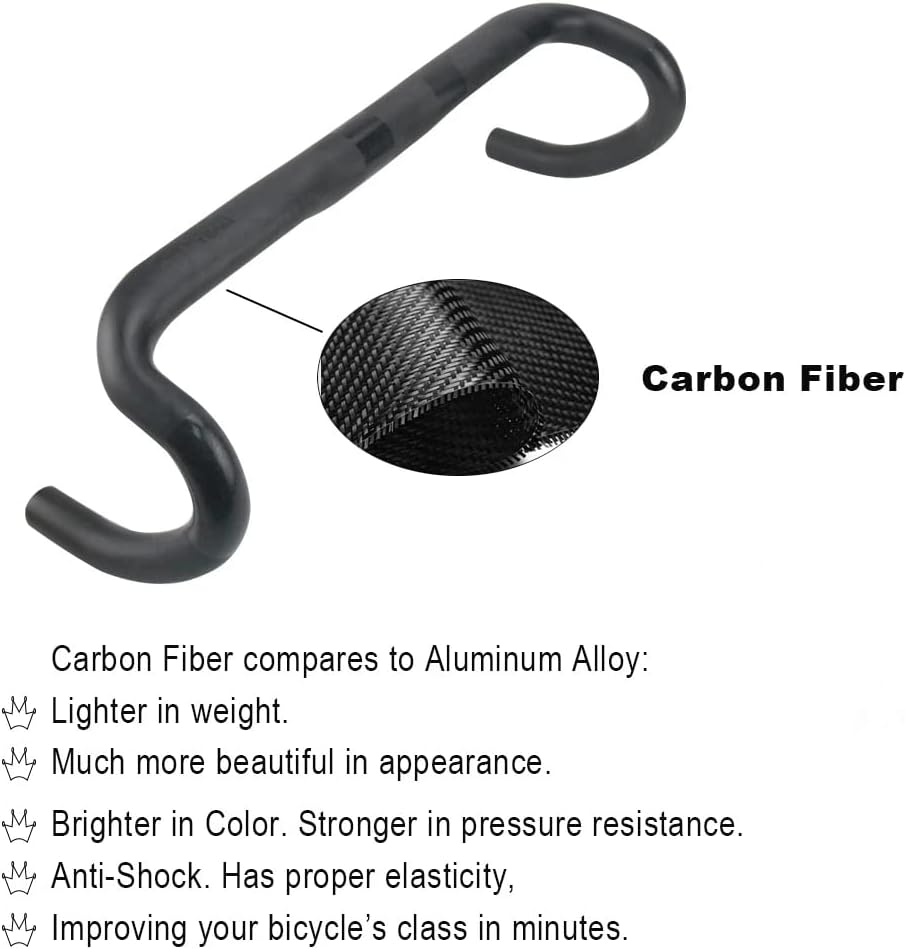 Alfa Pasca lenker 31,8 rennrad carbon lenker rennrad 420mm aero lenker rennrad UD Matte 31.8*420mm,