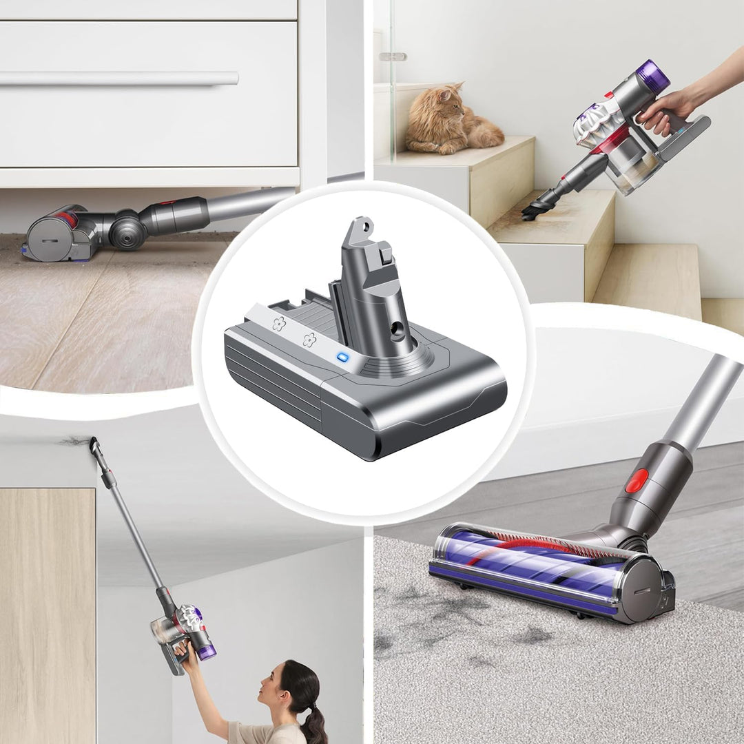 DTK Ersatzakku für Dyson V6 Akku Kompatibel mit V6 Fluffy Animal Absolute Motorhead Trigger SV03 SV0