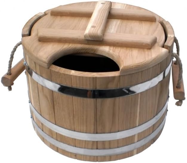 Holz Saunakübel 20 Liter Sauna Eimer Holzeimer Esche Banya Aufgusseimer
