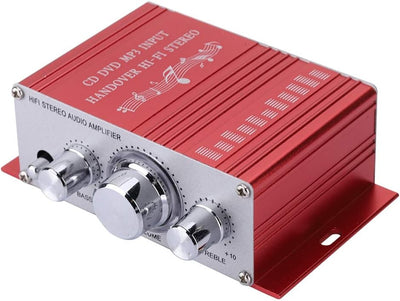 Digital Verstärker,Hi Fi Audio Musik Digital Stereo Verstärker Aluminiumlegierung Gehäuse mit Höhen/