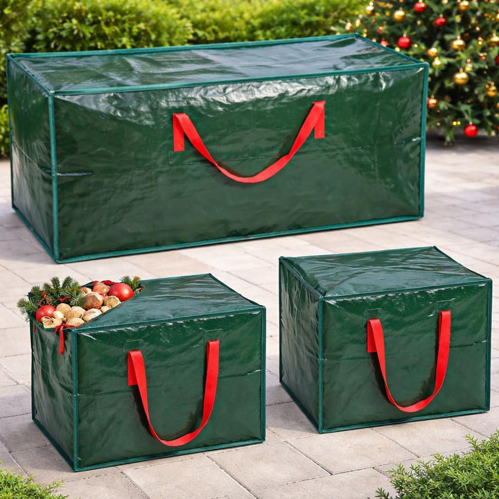 ARSUK Aufbewahrungstasche für Weihnachtsbäume, mit 2 Aufbewahrungstaschen für Weihnachtsdekorationen