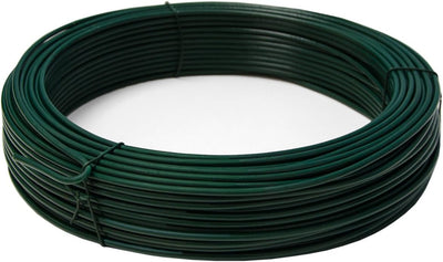 NIEDERBERG METALL 70m Spanndraht 3,8mm - Bindedraht Grün Ummantelt - Maschendraht Zaun Metall Draht