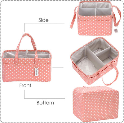 Hinwo Baby Windel Caddy 3-Compartment Infant Nursery Tote Aufbewahrungsbehälter Tragbare Organizer N