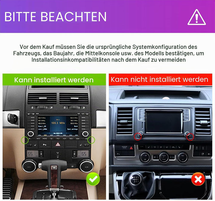 8 Core 6G+128G Android Autoradio für VW Touareg 2004-2011 VW Transporter T5 Multivan 2004-2009 Wirel