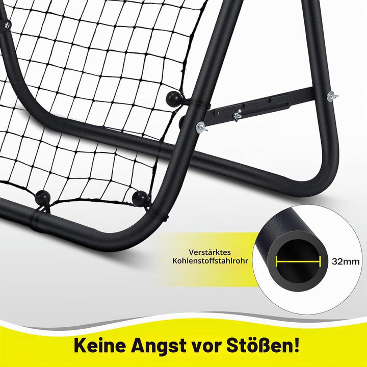 MoKo Rebounder für Fussball, 100 x100 cm Fussball Rebounder Netz, Tragbares Rückprallnetz Fussbälle