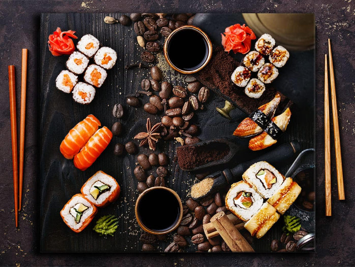 TMK | Herdabdeckplatte 60x52 Einteilig Glas Elektroherd Induktion Herdschutz Spritzschutz Glasplatte