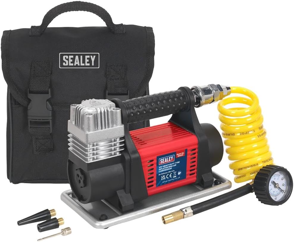 SEALEY mac04 schwere Mini Air Kompressor, rot, von 12 Stück