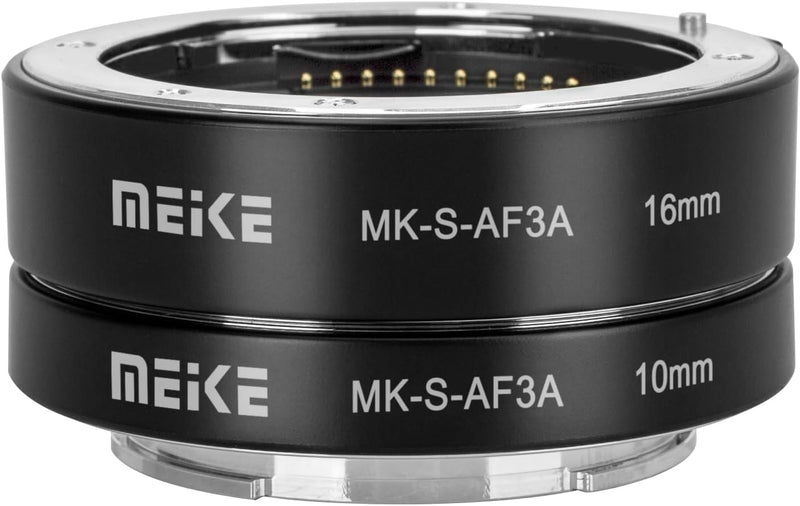 Meike MK-S-AF3A Metall-Autofokus-Makro-Verlängerungsrohr-Adapterring (10 mm + 16 mm) für Sony Mirror