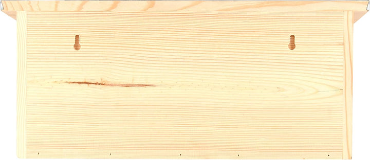 Esschert Design NK85 Horizontales Spatzenhaus aus Holz, Vogelhaus, Metalldach, Silber/Naturholz