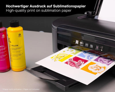 4x 100 ml Sublimationstinte für Textildruck, Transferdruck, Sublimation Ink kompatibel für Epson, Br