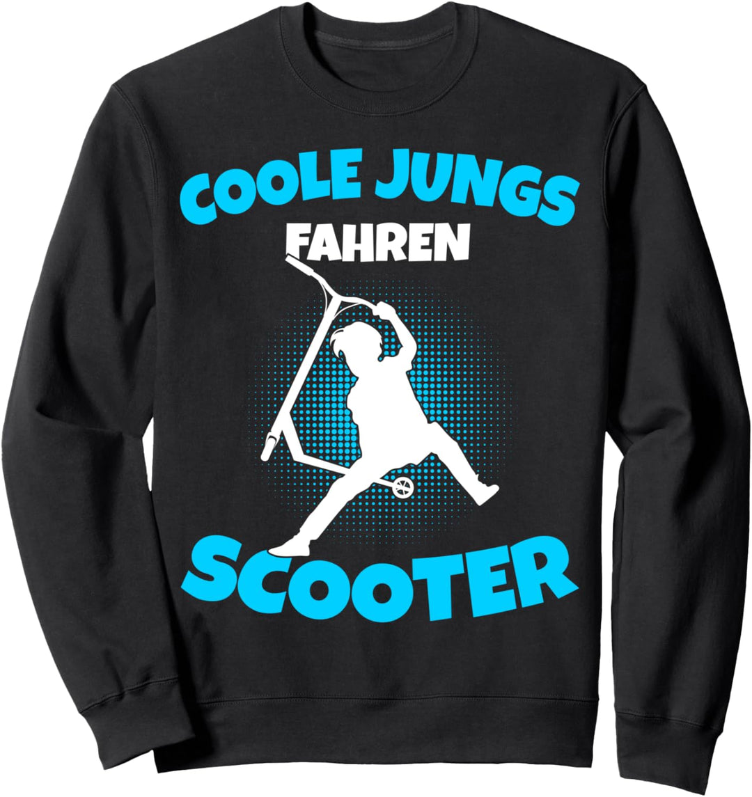 Coole Jungs fahren Scooter Stunt Roller Jungen & Kinder Sweatshirt