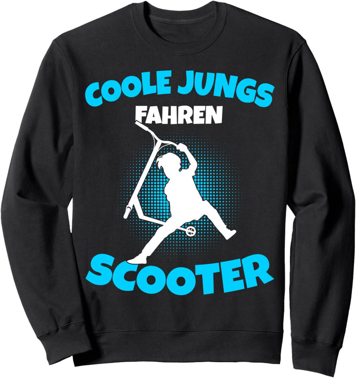 Coole Jungs fahren Scooter Stunt Roller Jungen & Kinder Sweatshirt
