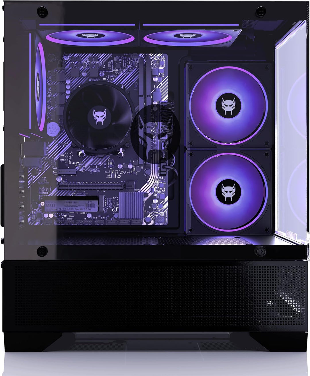 BEASTCOM Q3 Gaming PC Set Komplett, AMD Ryzen 5 6X 4,20GHz 12 Threads, 4K Vega Radeon Grafik, 16GB R
