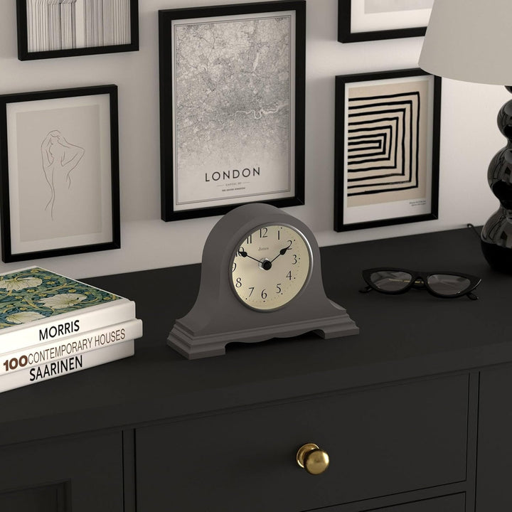 JONES CLOCKS® Speakeasy Kaminsimsuhr - Traditionelles/Klassisches Design - Schlafzimmeruhr - Wohnzim