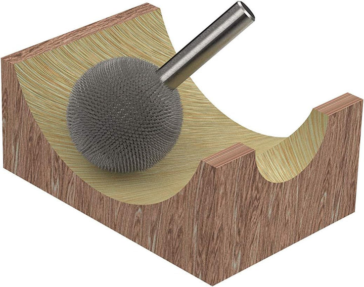 Kutzall Original Sphere Rotationsfräser 1⁄8" Shaft, Grob - Holzbearbeitungsaufsatz für Dremel, Fored