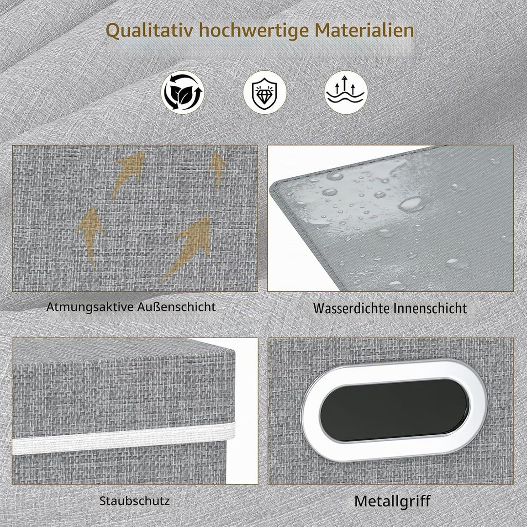 Yawinhe Aufbewahrungsboxen mit Deckel, Faltbare Aufbewahrungsbox, Stoffboxen, Waschbare, für Schlafz