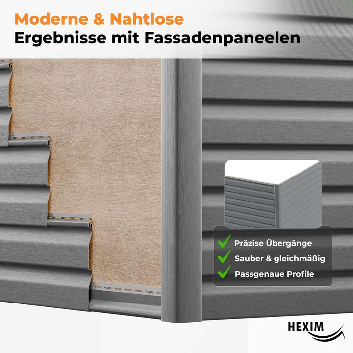 HEXIM Siding Fassadenpaneele aussen Fassadenverkleidung wetterfest Kunststoffpanelee PVC-U Verkleidu