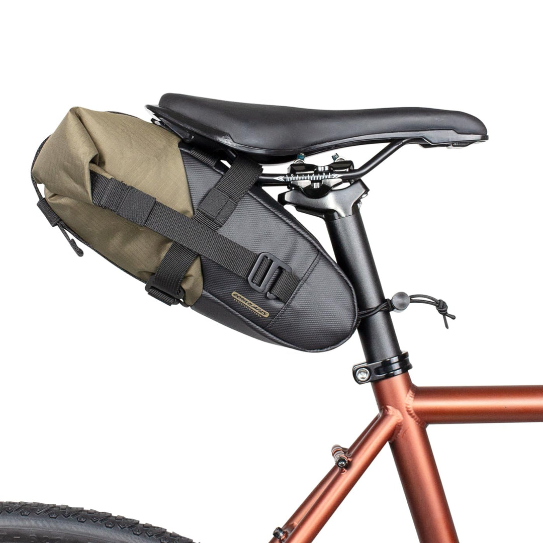 GORIX Fahrrad-Satteltasche, wasserdicht, erweiterbar, Rollentyp, 3 l, langlebig, leicht, für Rennrad
