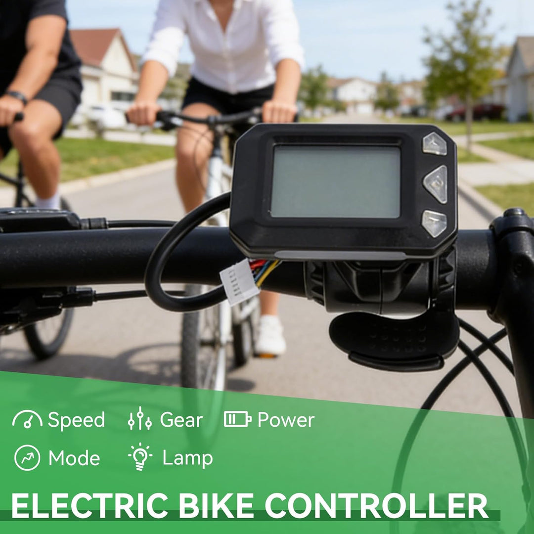 Agatige Motor Brushless Controller, 5,5-Zoll-Elektrofahrrad-Controller LCD-Display-Panel-Set für Ele