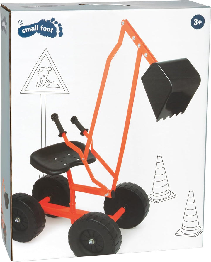small foot Bagger mit Schaufel und Rädern für Kinder, Sandspielzeug, 360° drehbar, ab 3 Jahren,