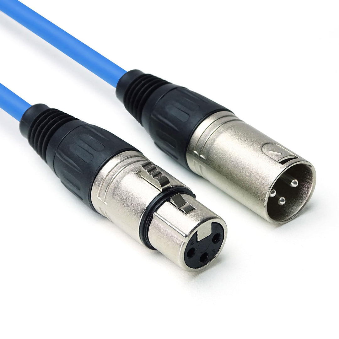 keepdrum DMX004 BL 10m DMX Kabel Blau 3-pol XLR-Lichtkabel 100Ohm 10m