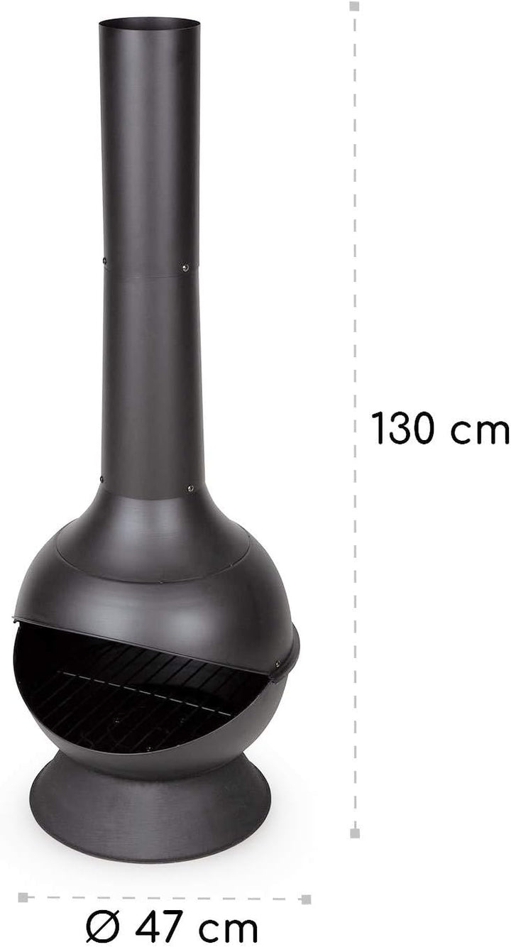 blumfeldt Knight on Fire - Gartenkamin, Terrassenofen, FireView, Stahl, rostfrei, Moderne Optik, sta