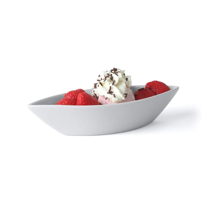 Holst Porzellan BAT 217 FA2 Eis-& Dessertschale 17 cm / 0,10 l Schiffchen, weiss, 17 x 7 x 3 cm, 6 E